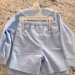 Bailey Boys Corduroy Dressy Shorts Set in Light Blue, 24M size